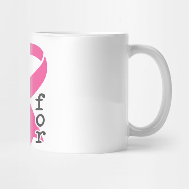 A Cure Worth Fighting For with Pink Ribbon - Breast Cancer Awareness Black Font by Color Me Happy 123